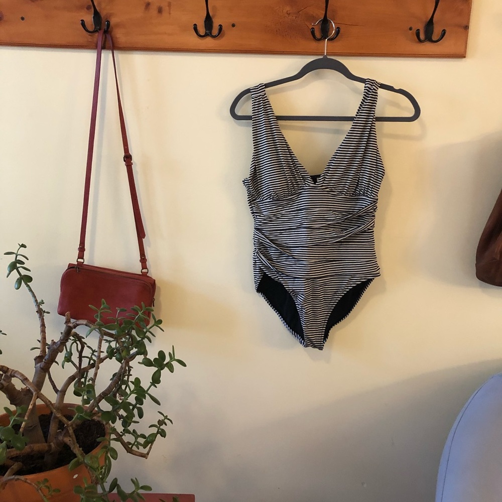 Garnet Hill Ruched Retro Style Swimsuit